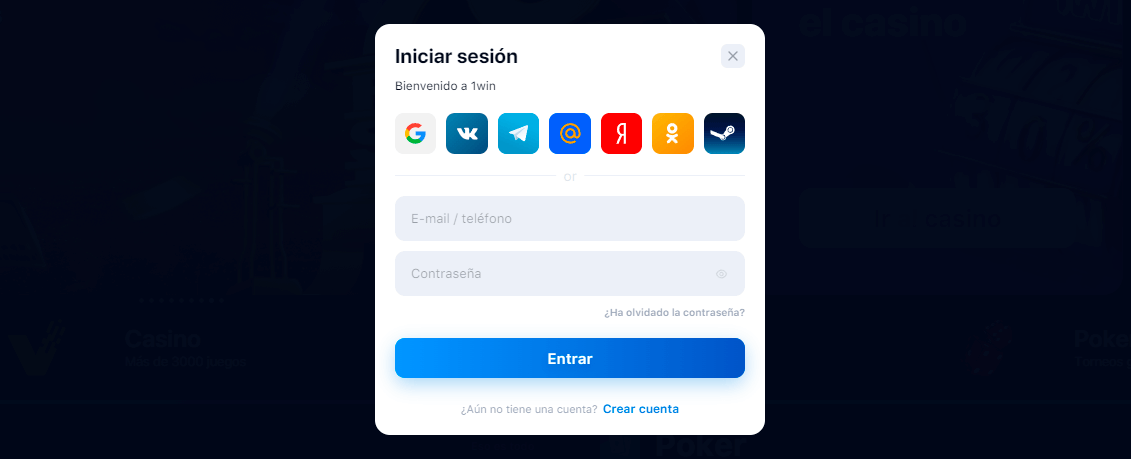 Іnісіаr ѕеѕіón еn 1Wіn Іnісіаr ѕеѕіón
